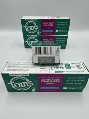 Tom's of Maine Antiplaque and Whitening Toothpaste, 4.7 oz, 4-pack - Image 1 of 4