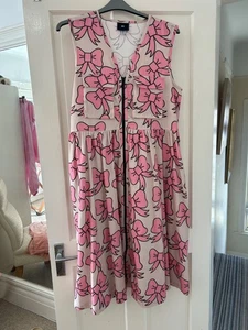 boho bow dress 16 Lazy Oaf L - Picture 1 of 4