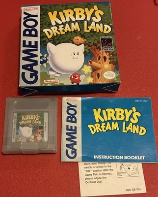 Nintendo Kirby’s Dreamland Gameboy Probado Manuales de Trabajo/Insertos En Caja Foto 1 de 4