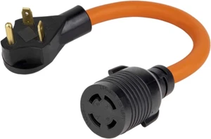1.5FT Nema TT-30P to L14-30R Adapter 30-Amp RV to L14-30R Generator Transfer - Picture 1 of 4