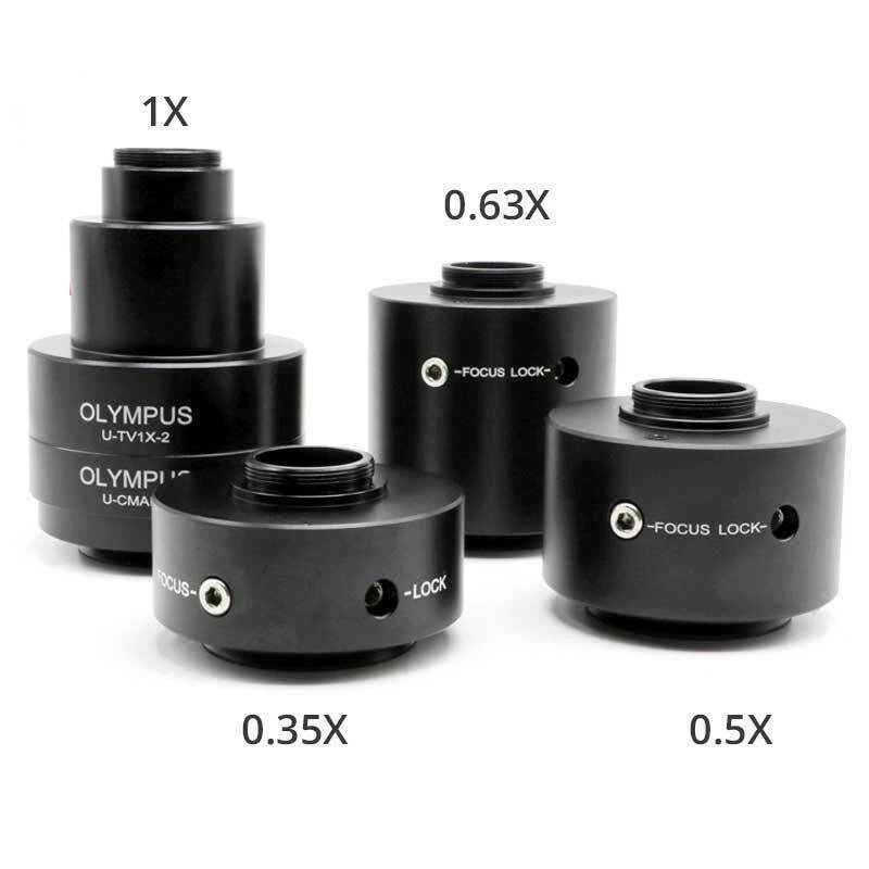 C-Mount Camera Adapter Reduction Lens 0.35X-1X for Trinocular Olympus Microscope - Image 1 of 4