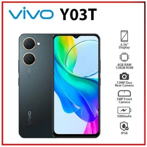 (New&Unlocked) VIVO Y03t 4GB+128GB BLACK Dual SIM Octa Core Android Mobile Phone - Picture 1 of 5