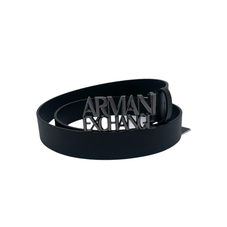 Armani Exchange 54D003 Cintura Uomo Vera Pelle Fibbia Placca Special Price - Immagine 1 di 1