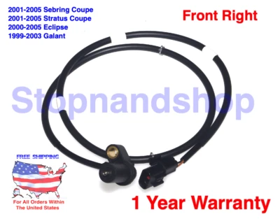 NUEVO SENSOR ABS VELOCIDAD RUEDA PARA CHRYSLER DODGE CUPÉ MITSUBISHI DELANTERO DERECHO Foto 1 de 3