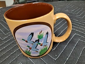 Russ Berrie & Co. Antique Automobile Duck Geese Coffee Mugs #8354, 2 Cups - Bild 1 von 12