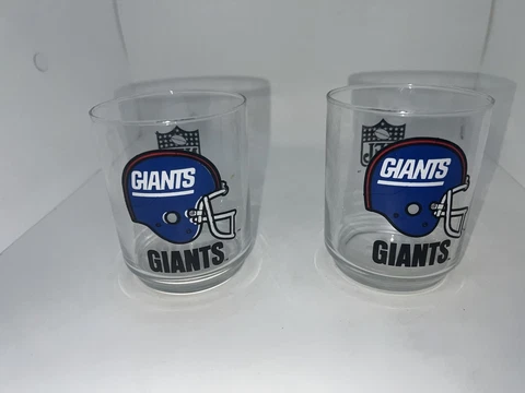 New York Giants Vintage NFL Drinking Glasses Set of 2 C2H Cover