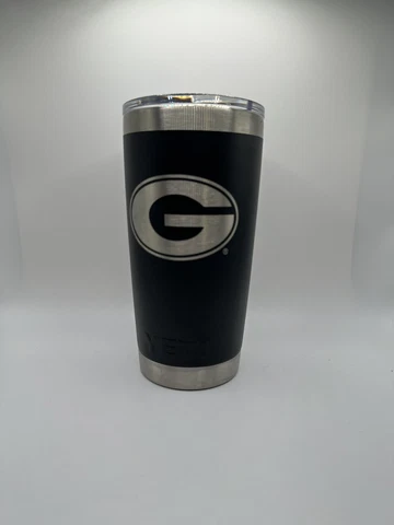 NWT Green Bay Packers /University Of Georgia Engraved Colster 20oz Black Tumbler Cover