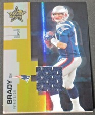 Tom Brady 2007 Leaf Rookies Stars Materials Gold Jersey #58 (158/220) Patriots