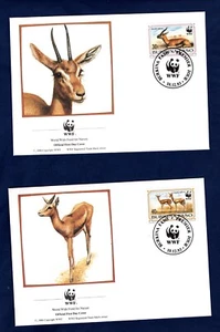 BURKINA FASO 1993 WWF - gazzella dalla fronte rossa su Busta Primo Giorno - Foto 1 di 2