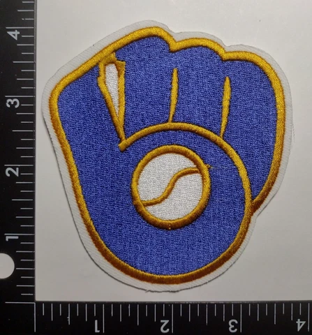 Milwaukee Brewers Glove World Series MLB Baseball Embroidered Iron Sew On Patch Cover