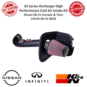 K&N 63 Series Aircharger Perf. Air Intake Kit For Nissan Armada / Infiniti QX56