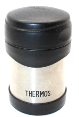 Termo negro 10 OZ. Tarro de comida para sopa Funtainer aislado de acero inoxidable frío caliente Foto 1 de 4