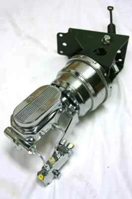 1966-77 Ford Bronco 8" Dual CHROME Power Booster + Milled Master & Disc Disc Kit - Image 1 of 4
