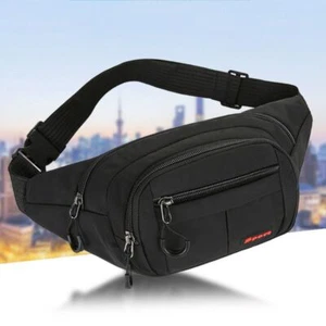 Jednokolorowa torba na klatkę piersiową Nylon Fanny Packs Przenośna sportowa torba na talię - Zdjęcie 1 z 12