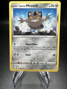 Galarian Meowth - 127/202 Sword & Shield - Pokémon TCG - Picture 1 of 2
