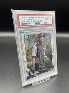 ELOY JIMENEZ 2018 BOWMAN CHROME MEGA BOX REFRACTOR BLACK SHIRT PSA 10 GEM MINT - Bild 1 von 2
