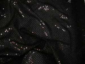 Sequins 3mm dress fabric-Black. FREE P & P. - Picture 1 of 1