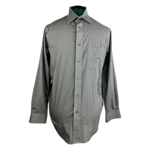 Croft & Barrow Men's Broadcloth Classic Fit Dress Shirt Gray Size 15 32/33 - Picture 1 of 6