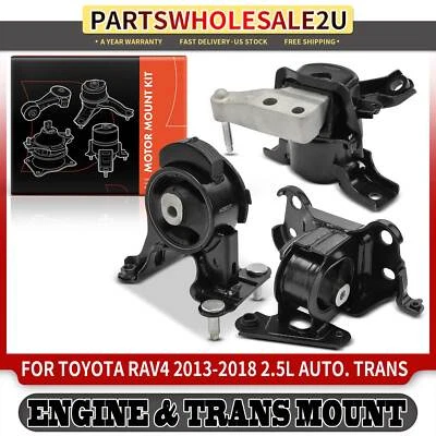 3x Engine Motor &Transmission Mount for Toyota RAV4 2013 2014-2018 L4 2.5L AWD - Image 1 of 4