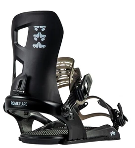 Rome Flare Snowboard Bindings, Size Small (Womens US 5 - 8.5), Black 2024 -72411 - Picture 1 of 1