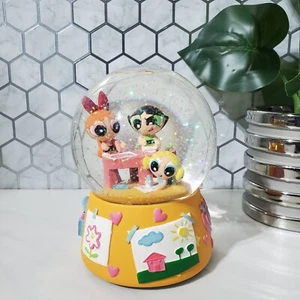 Powerpuff Girls Musical Glitter Snow Globe Vintage 2001 Limited Edition Enesco - Picture 1 of 19