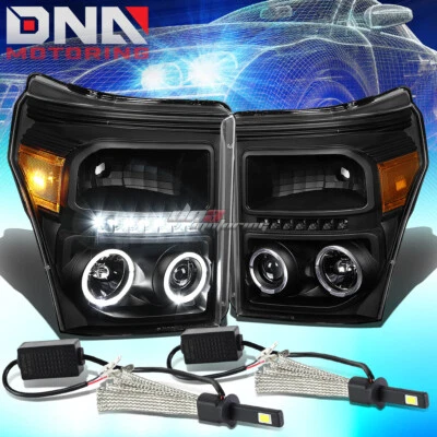 FARO HALO LED CARCASA NEGRA + SISTEMA LED BLANCO 6000K AJUSTE SUPERDUTY 11-16 Foto 1 de 4