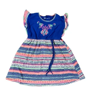Deux Par Deux Girl’s Fiesta Aztec Dress Size 5 - Picture 1 of 12