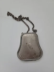 Antique 1920s Silver Dual Coin Holder & Dual Make-Up Compact Purse - Picture 1 of 5