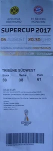 TICKET Supercup 5.8.2017 Borussia Dortmund - Bayern München # Südwest 861 - Picture 1 of 1