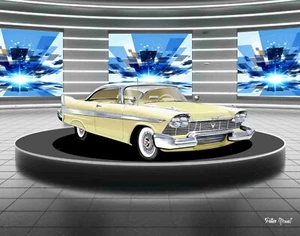 Alfombrilla de ratón para coche Plymouth 1958 suministros de computadora de escritorio 7 3/4 x 9" - Imagen 1 de 2