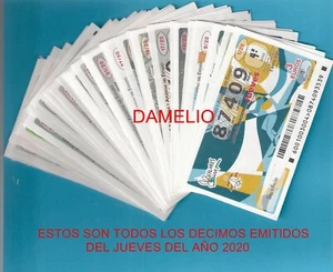 AÑO 2020 COMPLETO LOTERIA NACIONAL DEL JUEVES, - Imagen 1 de 6