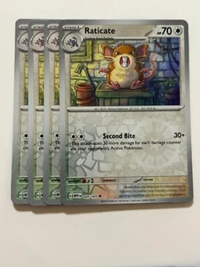 Pokemon Card 151 Reverse Holographic 4x Playset Raticate 020/165 Near Mint - Picture 1 of 1