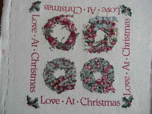 Aguja Completa Tesoros Punto de Cruz AMOR EN NAVIDAD - JCA Nuevo 14" x 14" - Imagen 1 de 5