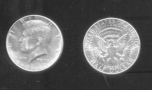 1967 40% SILBER PLATTIERT Kennedy Half Dollar CH BU (V763) - Bild 1 von 1