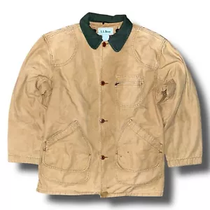 Vintage LL BEAN Chore Coat 28x33 Removable Liner Cord Canvas Barn Jacket - Bild 1 von 6