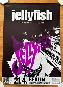 JELLYFISH Vintage 1993 Spilt Milk Tour Poster Berlin Germany 23.25" X 33" RARE! - Picture 1 of 5