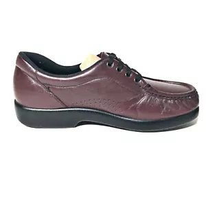 SAS Shoes Women’s Sz 9N Moccasins Lace Up Antique Wine Loafer Walking EUC - Picture 1 of 8