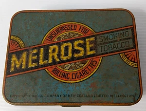 Vintage Melrose Tobacco Tin Cigarettes Smoking New Zealand - Picture 1 of 8