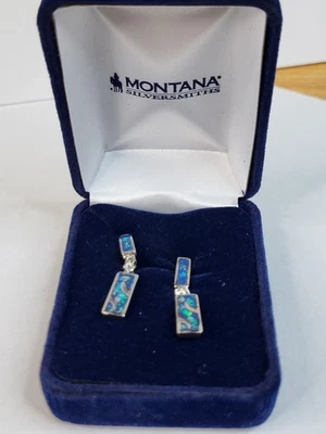 Montana Silversmiths Turquoise River Light Bars Earrings Western Jewelry ER4326 - Image 1 of 4