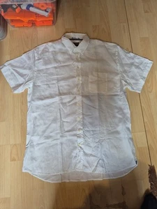 Camisa Gant Manga Corta "La Camisa LINO" Blanca 2XL (F1) - Imagen 1 de 15