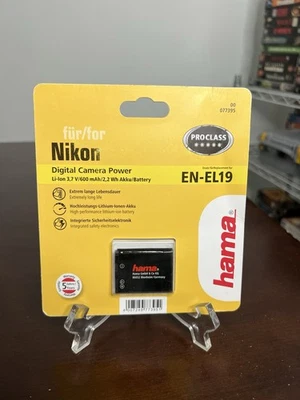 Batería Hama Nikon EN-EL19 TOTALMENTE NUEVA Envío Rápido - VENDEDOR DE EE. UU. Foto 1 de 3