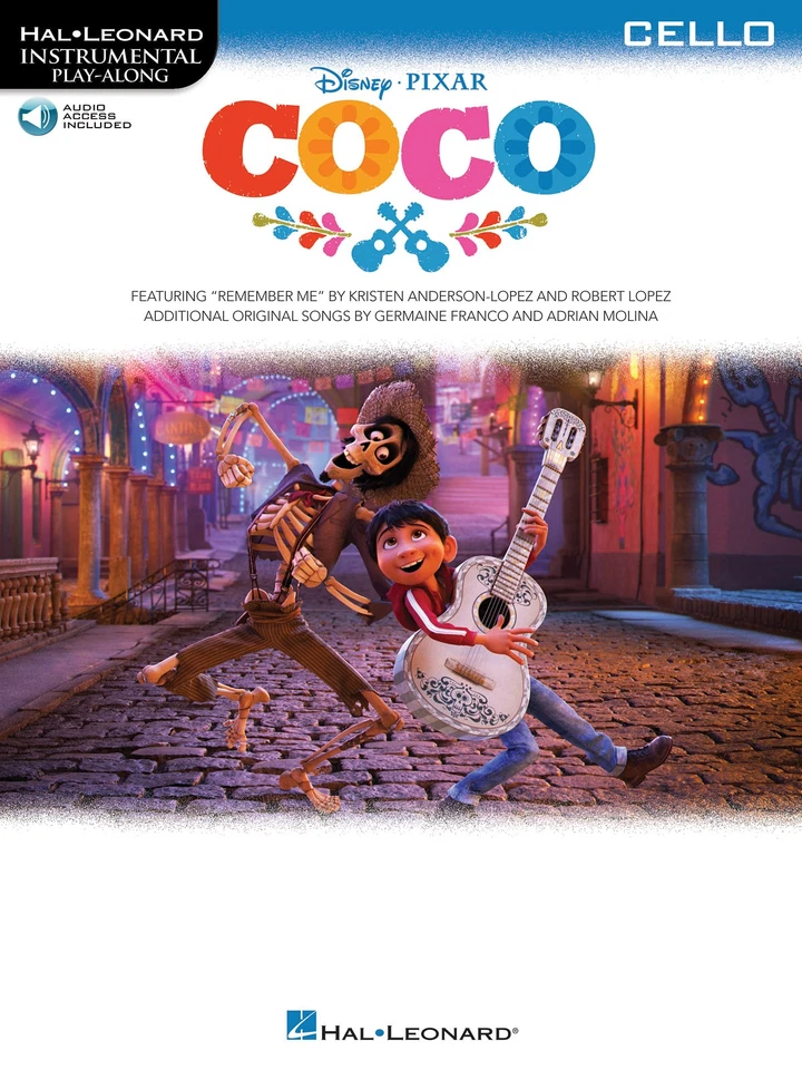 Coco Disney Movie 2017 for Cello Solo Sheet Music Play-Along Book Online Audio - Image 1 of 1