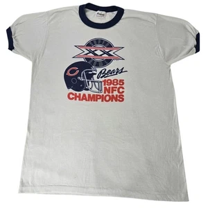T-shirt vintage Stedman Authentic Bears Super Bowl XX 85 Champions grande bianca - Foto 1 di 16