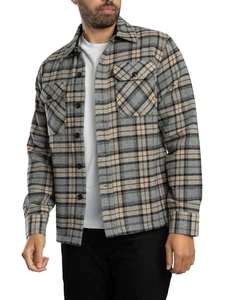 Schott Men's Shcarl4 Check Overshirt, Multicoloured - Picture 1 of 6