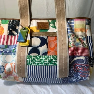 Vintage Coach Patchwork Hand Bag y2k - Picture 1 of 15