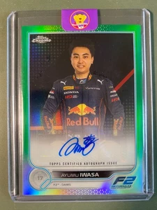 Topps 2022 cromo F1 Ayumu Iwasa #76/99 verde automático presas F2 CAC-AI - Imagen 1 de 2