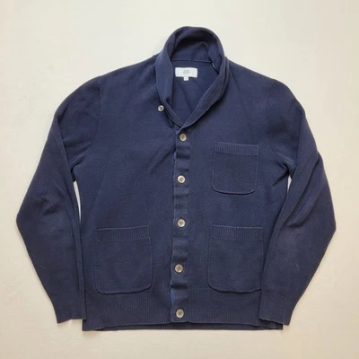 Jack Spade Sweater Mens Large Navy Cardigan Button Up Knit Grunge Golfer Golfing - Image 1 of 4