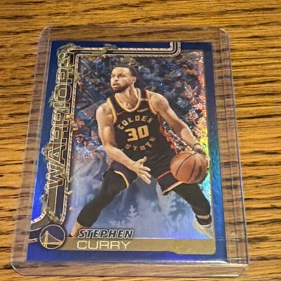 2025-26 Topps Holiday Stephen Curry Blue Foil H106 - Image 1 of 4