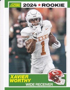 2024 Score Throwback Rookie #1 - Xavier Worthy (RC) - Chiefs - Bild 1 von 2