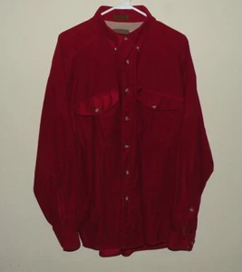 Browning Buck Suede Men’s XL LS Button Shirt Dark Red Soft - Picture 1 of 2
